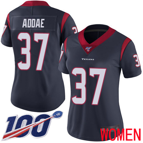 Houston Texans Limited Navy Blue Women Jahleel Addae Home Jersey NFL Football #37 100th Season Vapor Untouchable